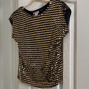 Joseph II.  Gold and Black Sequin Top